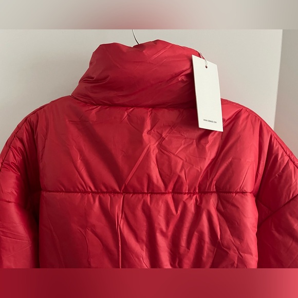 De Base Montana Crop Puffer Long Sleeve Jacket sz M color Coral Red - Picture 8 of 12